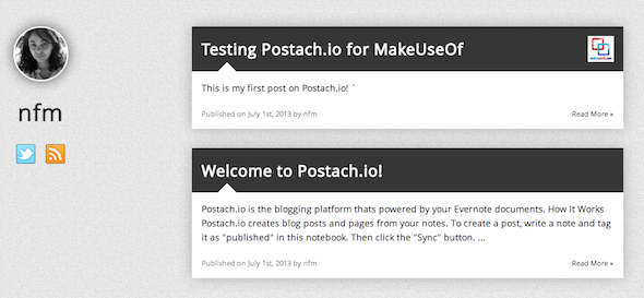 Transformați Evernote într-o platformă de blogging cu Postach.io Screen Shot 2013 07 01 la 12