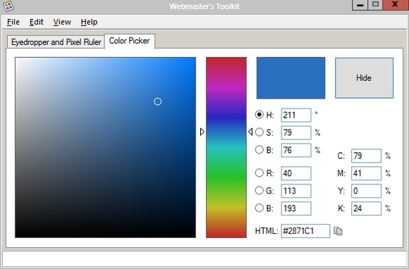 selector de culori de pe desktop