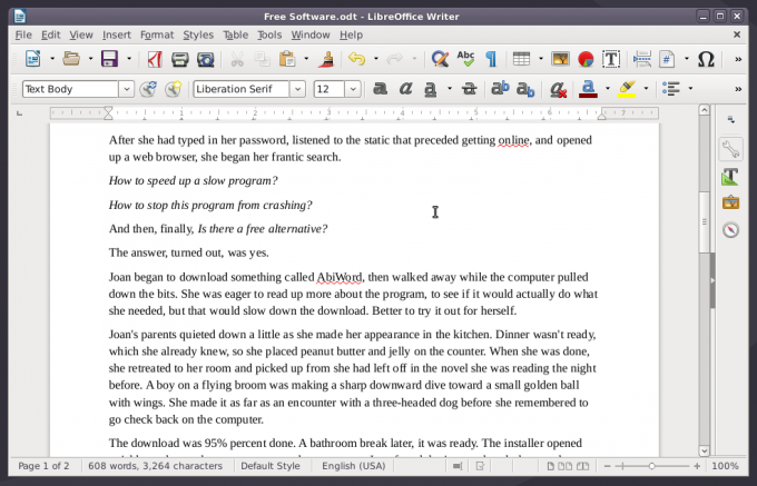 LibreOffice pe Devuan