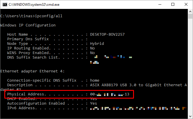 Cum să porniți computerul cu telefonul dvs. Android folosind Wake-On-LAN comandă promptă Adresa MAC 670x414