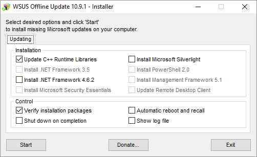 Windows Update nu va funcționa pe Windows 7 și 8.1 Funcționarea pe noul hardware WSUS Offline UpdateInstaller