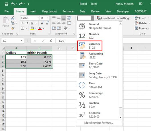 Cum se utilizează diferite simboluri valutare în celule specifice în Excel Excel 1