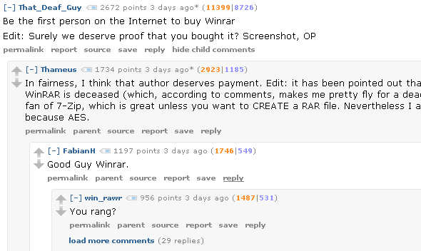 Dragostea este orb, Batman, Winrar și mai mult [Best of Reddit] reddit100dollars