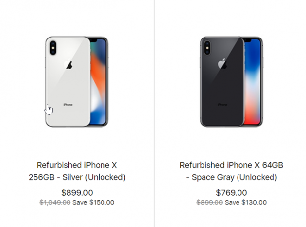 Apple vinde un iPhone X recondiționat pentru iPhoneX 769 USD reamenajat