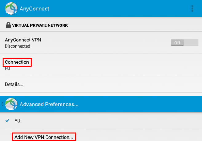 Cum să vă conectați la VPN-ul dvs. de lucru cu tableta dvs. Android AnyConnect Connection 670x469