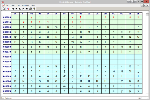 caractere Windows