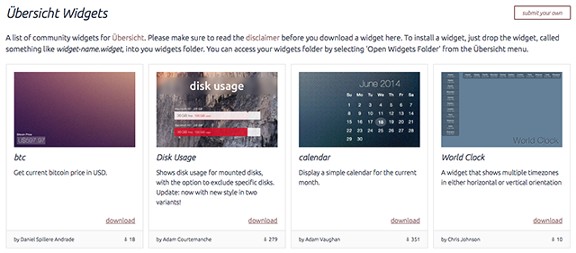 Übersicht-descărcare-widget-uri