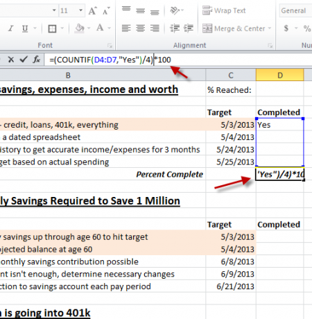 Utilizați sarcinile Excel și Google pentru a crea cel mai bun instrument de gestionare a obiectivelor vreodată excelgoals11a