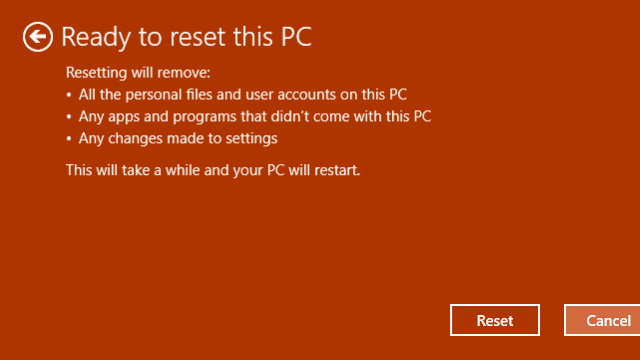 Resetați Windows 10