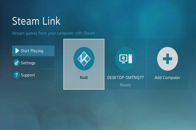 Pictograma Kodi după instalare pe Steam Link