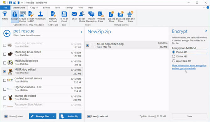 Program de deschidere WinZip RAR