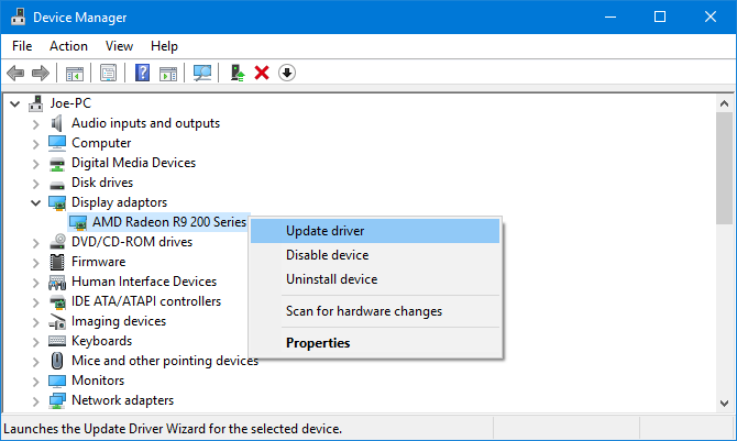 Actualizarea driverelor în Device Manager