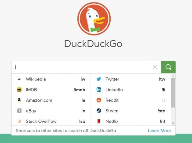 Motorul de căutare privat DuckDuckGo Bangs