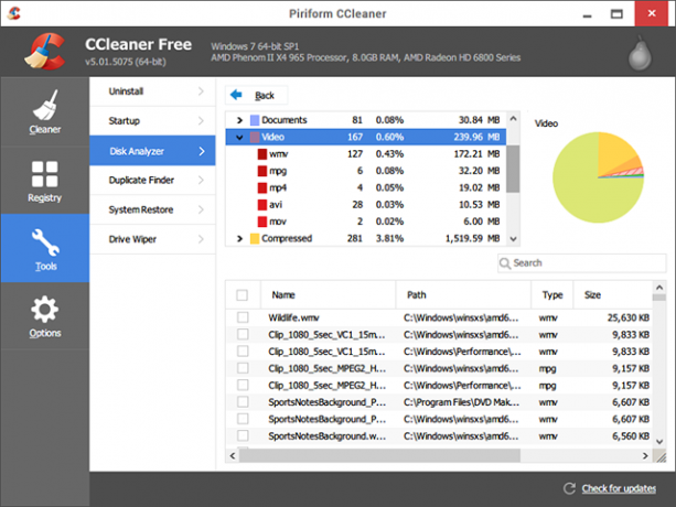 Visualise-disc-spațiu-CCleaner