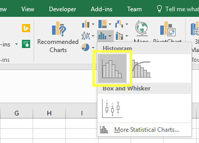 histograma insert excel