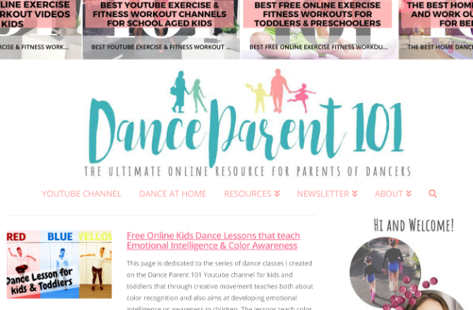 Dance Parent 101 este un depozit de resurse gratuite de dans pentru copii și părinții copiilor dansatori