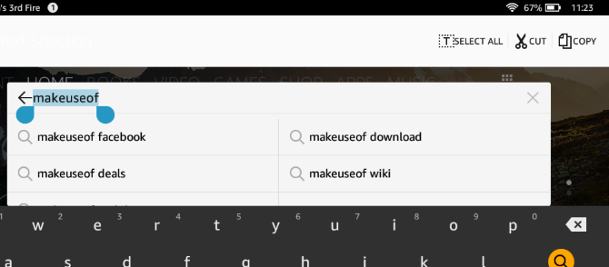 Manualul tău neoficial pentru Amazon Fire Tablet, muo android amazonfireguide copypaste pentru tastatură