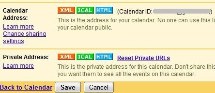 calendar mozilla sunbird google