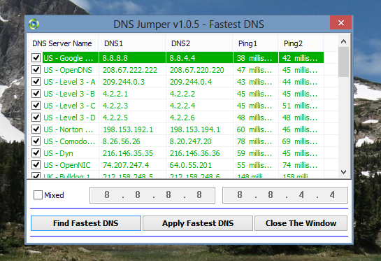 switch server dns