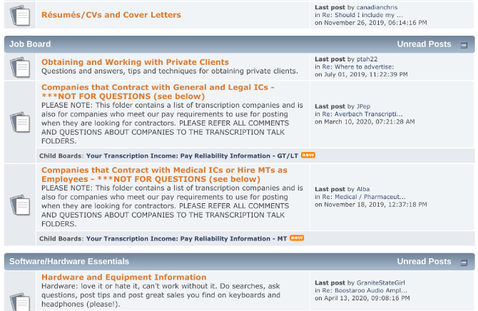 Transcription Essentials vă spune cum să intrați în munca de transcriere online și oferă și panouri de locuri de muncă