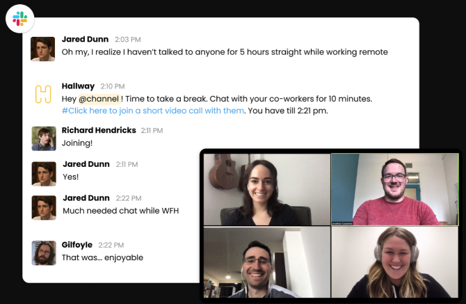 Holul programează apeluri video de 10 minute cu colegii dvs. pentru o pauză virtuală de watercooler 