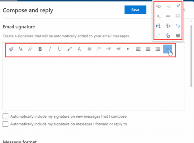 Formatați o semnătură în Outlook în Office 365