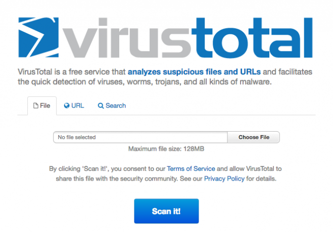 Securitate și securitate online - VirusTotal