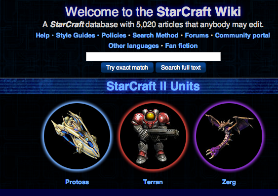 site-ul web starcraft ii