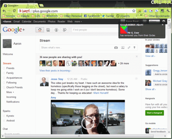 GoogleMINUS: primiți o notificare când cineva vă elimină din cercurile sale Google+ google minus1