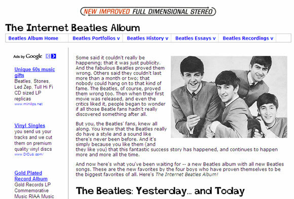 site-ul fanilor Beatles