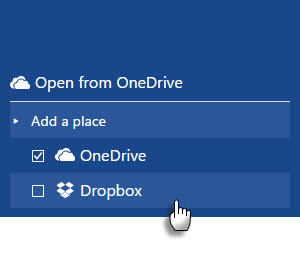 Salvați fișierele Office 2016 în Dropbox