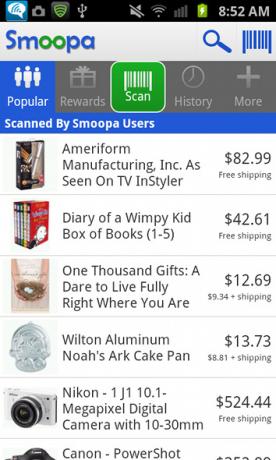 Fă plătit pentru a cumpăra mai inteligent cu Smoopa [Android 1.6+ și iOS] smoopa popular