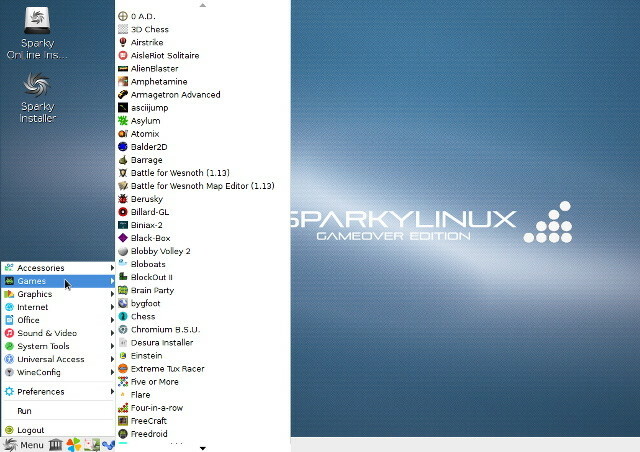 sparkylinux-jocuri