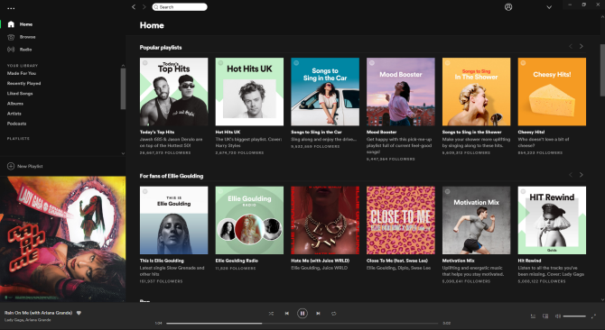 Interfață Spotify