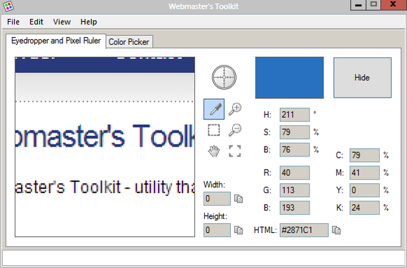 selector de culori de pe desktop