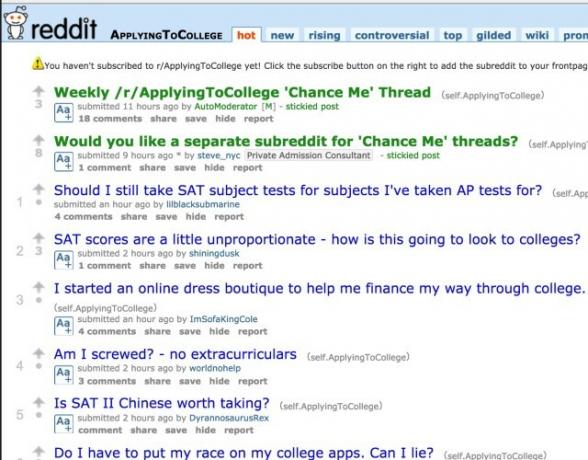 ApplicationingCollege SubReddit