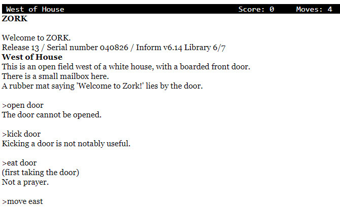 Jocuri bazate pe text - Zork