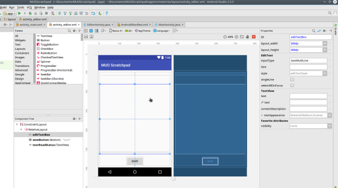 Android creează aplicația androidstudio ecran2