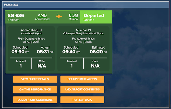 Acest site web util este cunoscut sub numele de Flightstats