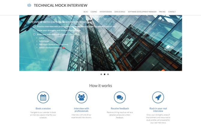 pagina principală a techmockinterview