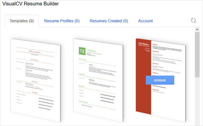 google docs add-on visualcv builder CV