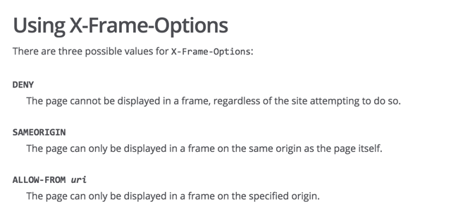 x-frame-opțiuni