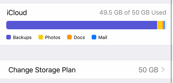 backup iPhone - Schimbați planul de stocare iCloud