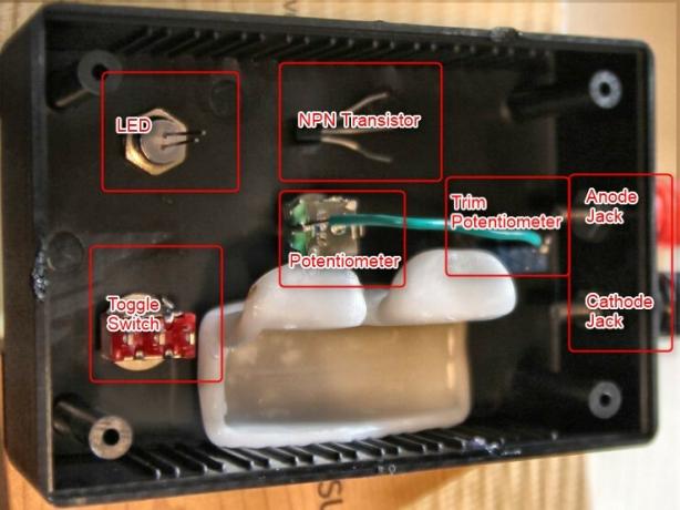 Zap Yourself Smarter with this DIY tDCS Brain Stimulator box project with first wire and layout