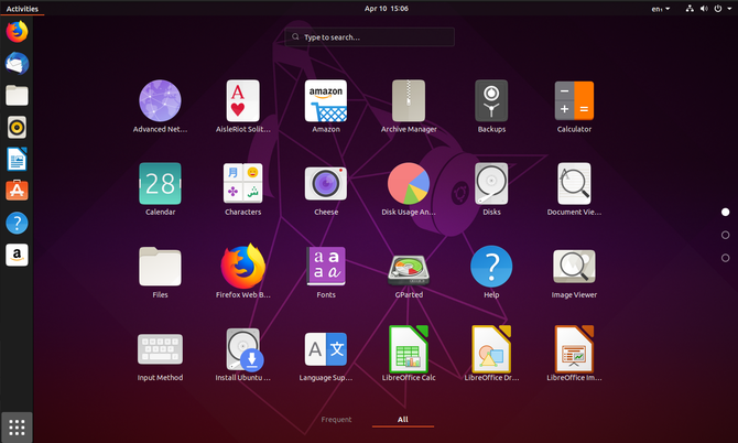 Sertarul pentru aplicații Ubuntu 19.04 cu o nouă temă pentru pictograme