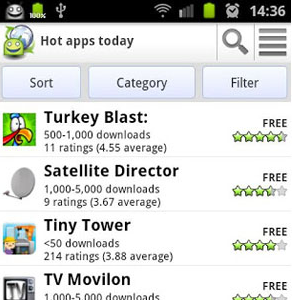 căutător de aplicații pentru Android