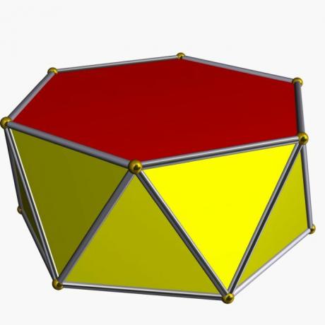 antiprismul hexagonal are 12 laturi în loc de opt