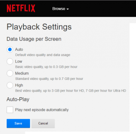 Roku Netflix Schimbă calitatea