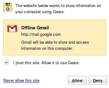 avertizare offline gmail