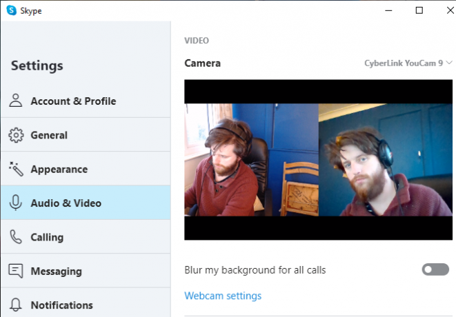 setări pentru Skype 9 skype